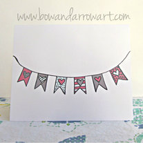 "Banner of Love" Hand-drawn Valentine