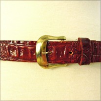 Brown Faux Alligator Belt