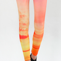 Rosy Clouds Sunset Print Leggings