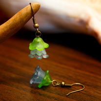 Rainforest Lucite Flower Earrings