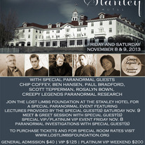 Stanley Hotel Nov. 8&9, 2013: Platinum VIP