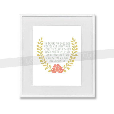 "Mighty Savior" 8x10 scripture print