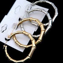 Bamboo Earrings - Silver or Gold