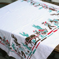 Vintage Tablecloth - Hispanic Cinco de Mayo