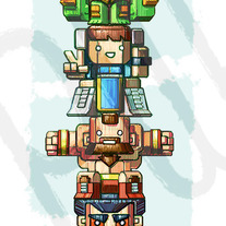 World Warriors Totem - Street Fighter 25th Anniversary tribute