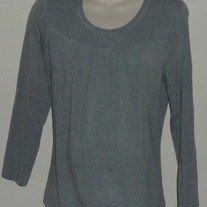 Gray Long Sleeve Shirt-Announcements Maternity Size XL