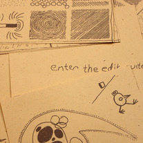 Enter The Edit Suite Hand Made Post Cards