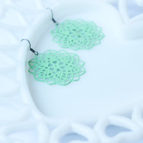 Mint Filigree Star Shaped Earrings