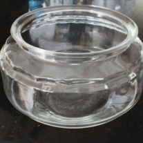 Clear Glass Round Fish Reptile Terrarium Bowl