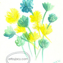 "Just Because" Matte Print Watercolor Floral Illustration