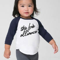 Infant 3/4 Sleeve Raglan (White/Black)