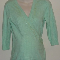 Green Sweater with Beads/Sequins-Old Navy Maternity Size Small