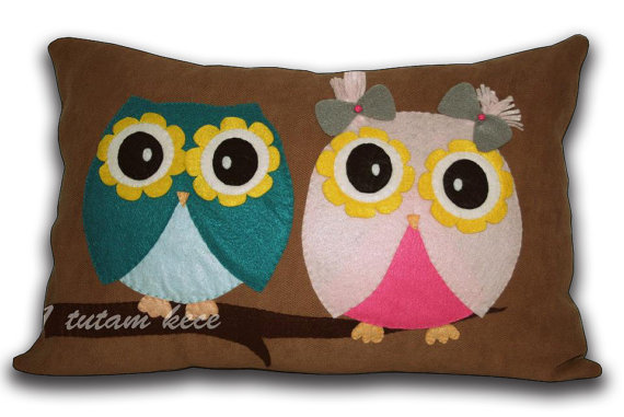 1tutamkece Owl Pillow Decorated With Felt Decorative Pillows