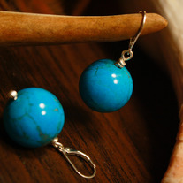 Turquoise Globe Earrings