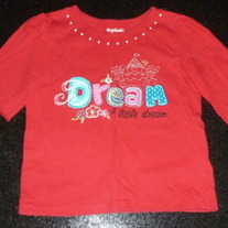 Red Long Sleeve Dream A Little Dream Shirt-Garanimals Size 4T
