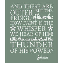 Job 26:14 8x10 Scripture Print