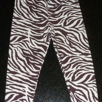 Brown Animal Print Leggings-No Brand Size 3T