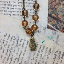 Amber Beaded Necklace with Charm *Choice of Charm