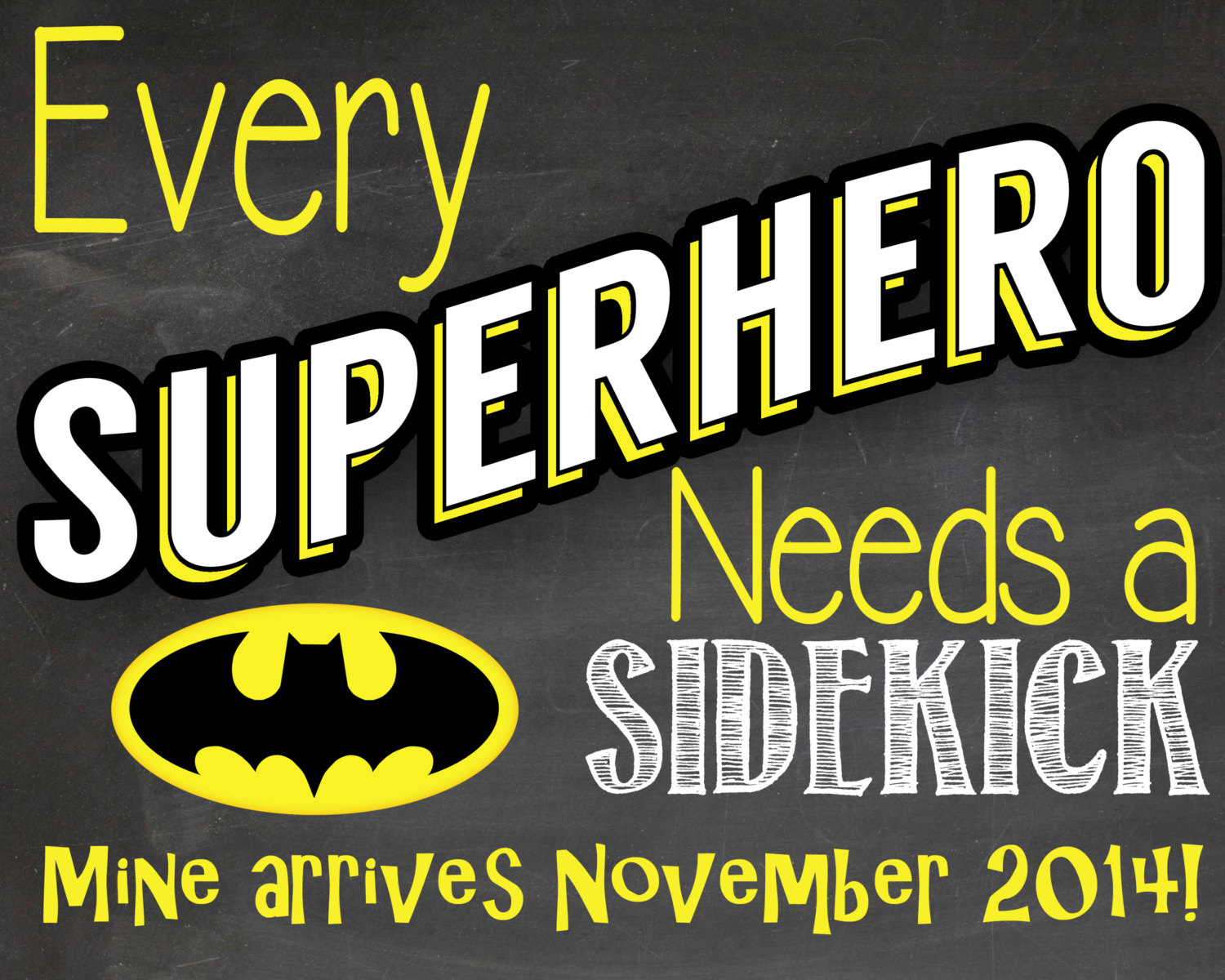 chalkboard baby announcements
