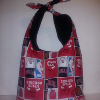 Chicago Bulls Print Tie Handbag 