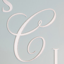 Rhinestone Wood Wall Monogram - Painted Finish