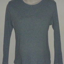 Gray Ribbed Long Sleeve Shirt-Motherhood Maternity Size Large