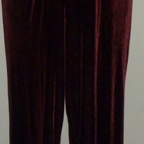 Burgundy Velour Pants-Tomorrows Mother Size XL