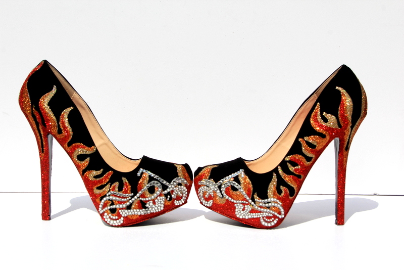 red flame heels