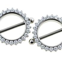 Odyssey Gemmed Nipple Shields - with barbell