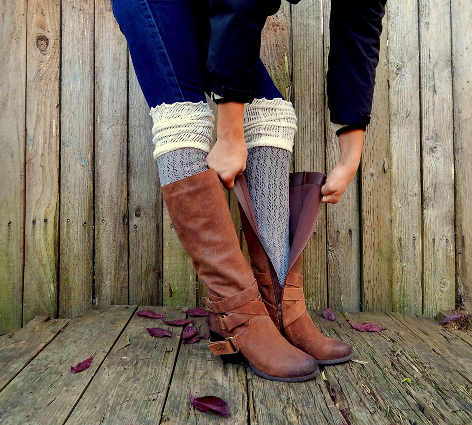 Tall Boot Socks over the knee Color block two tone rain boots, short boots, tall boots tights on