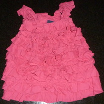 Hot Pink Sleeveless Ruffle Dress-Baby Gap Size 6-12 Months