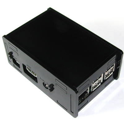 Raspberry pi b+/2 black case