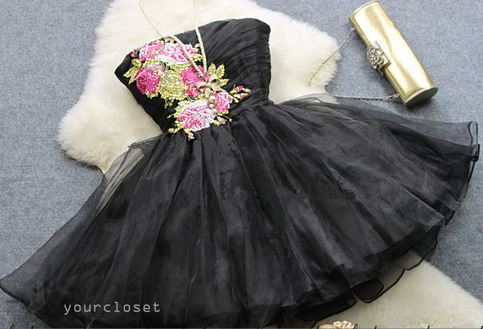 Gorgeous strapless embroidered ball gown