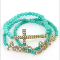 Cross Love Amor Bracelet Turquoise