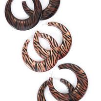 Zebra Print Hoop Earrings