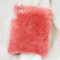 New Chic Rose Pink Synthetic Fur iPad Mini Case Cover