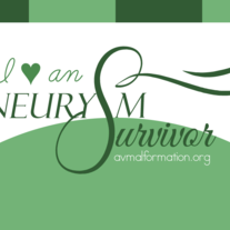 "I <3 an Aneurysm Survivor" Sticker (Green)