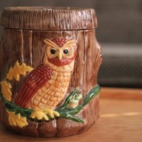 Kitchy Owl Cookie Jar