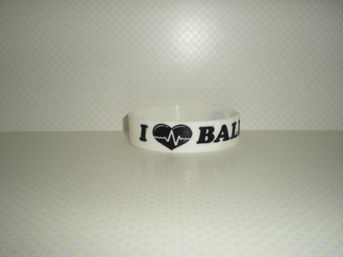I <3 Balls Bracelet (White)