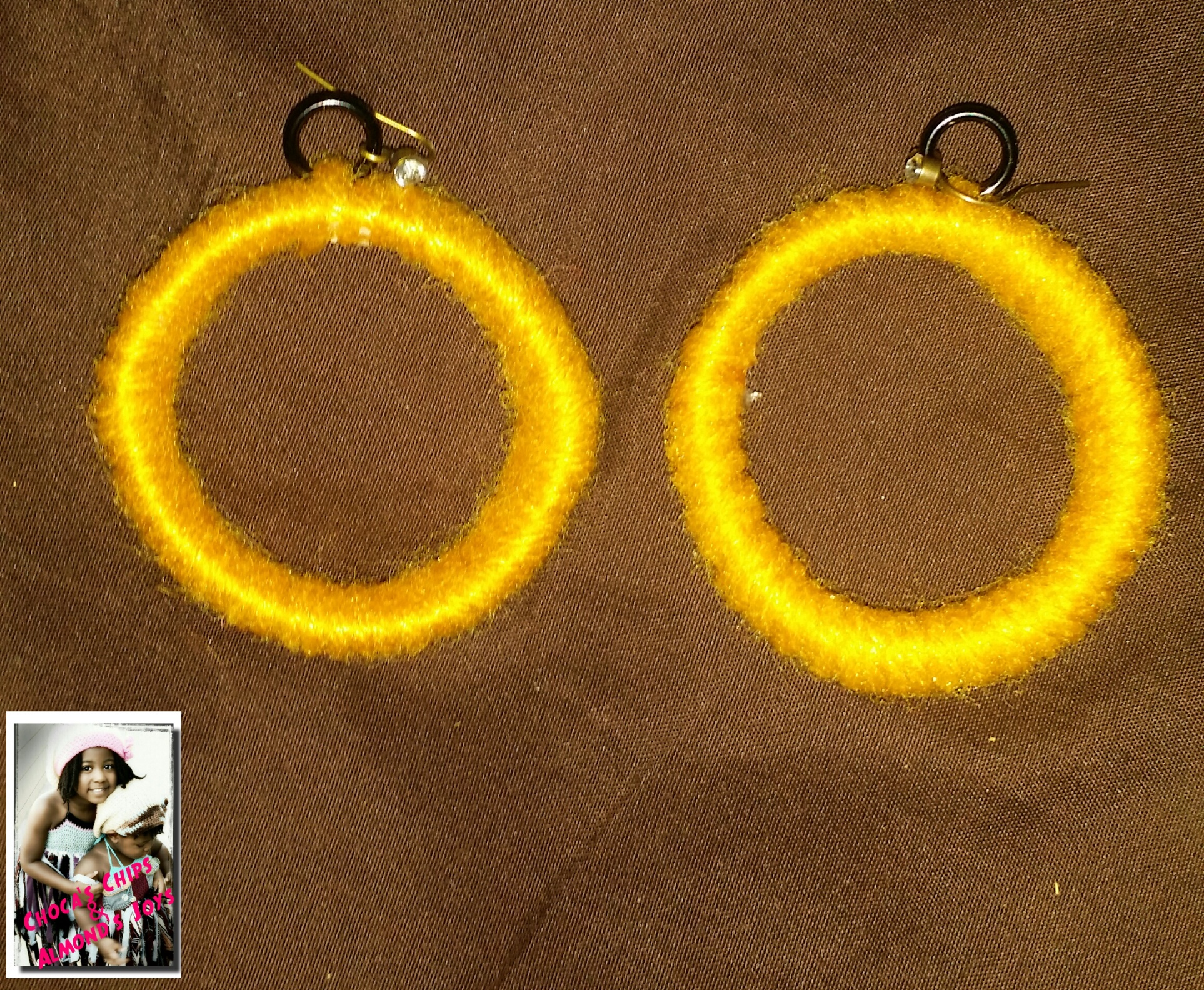 Yarn Earrings Yellow on Storenvy