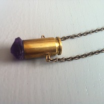 Amethyst Bullet Necklace