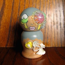 Kokeshi Doll #80 Pastel Cloud