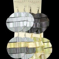 Round Dangle Disk Earrings