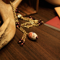 The Blood Countess Ceramic and Pearl Necklace