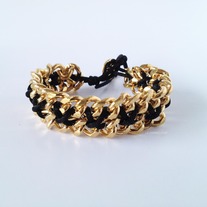 Black thread chain bracelet