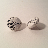 Lace Button Earrings