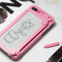 Magnetic Drawing Pad Back iPhone Case w/Built In Stylus