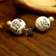 Black and White Porcelain Blossom Earrings - Thumbnail 3