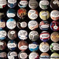 Comics! Five 1-Inch Pinback Buttons