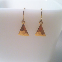 Hammered Triangle Earrings 